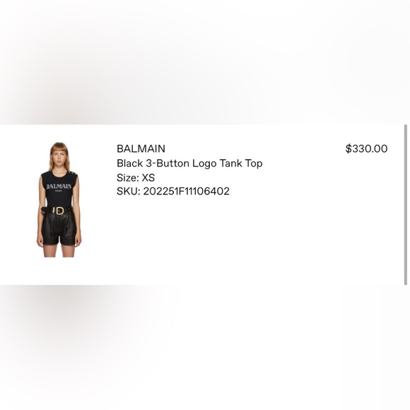 Balmain Logo Tank - Picture 7 of 7